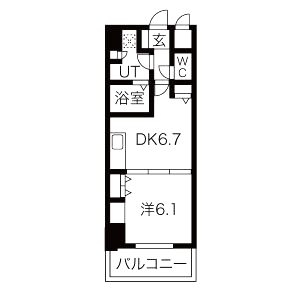 プレジール三ノ宮IIの間取り図