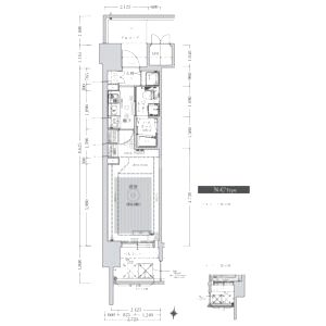 エステムプラザ梅田・中崎町IIIツインマークス ノースレジデンスの間取り図