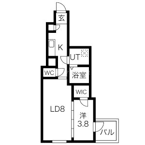 ミュプレ北浜EASTの間取り図