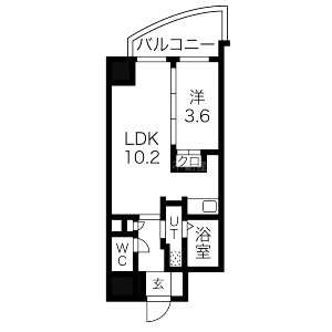 ミュプレ北浜EASTの間取り図