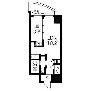 ミュプレ北浜EASTの間取り図