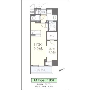 ルガールボニート新神戸の間取り図