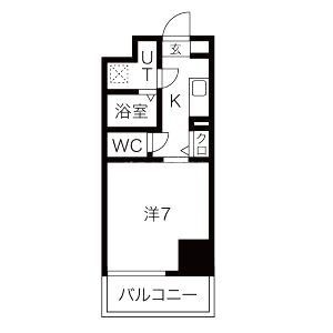 プランドール大手前レジデンスの間取り図
