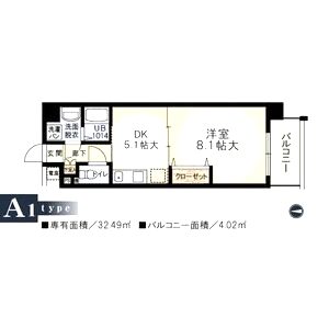 ウィステリア西梅田の間取り図