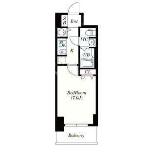 S-RESIDENCE難波Brillerの間取り図