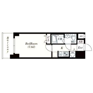 S-RESIDENCE難波Brillerの間取り図