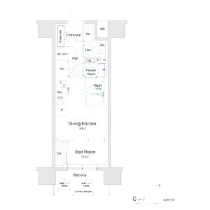コンフォリア・リヴ南森町Qの間取り図