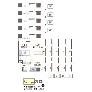 グランデージ新大阪の間取り図
