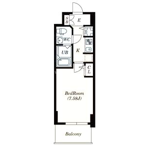 S-RESIDENCE神戸磯上通の間取り図