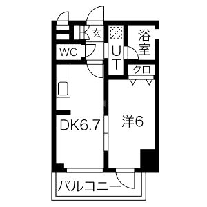 エステムコート大阪新町の間取り図