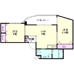 HERBE天神橋の間取り図