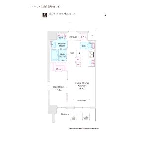 コンフォリア江坂広芝町の間取り図