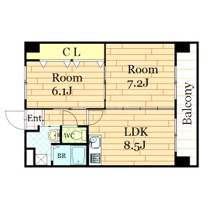 マンスフィールド桃谷の間取り図