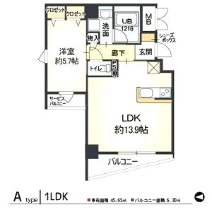 パインコート・平磯の間取り図
