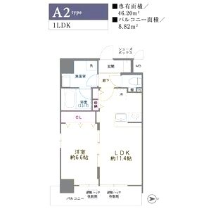 Fuku島之内の間取り図