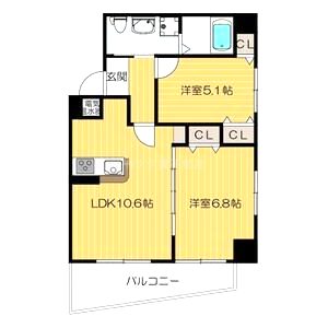 セレブコート木川の間取り図