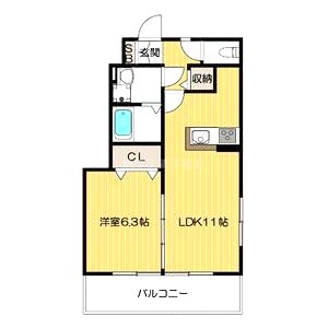 カーサフェリーチェ Bの間取り図