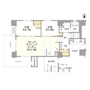 レ・ジェイド南森町の間取り図