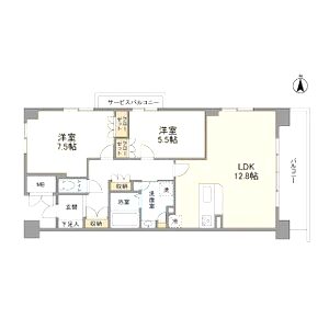 UURコート茨木東中条の間取り図
