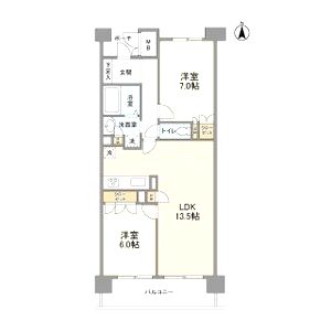UURコート茨木東中条の間取り図