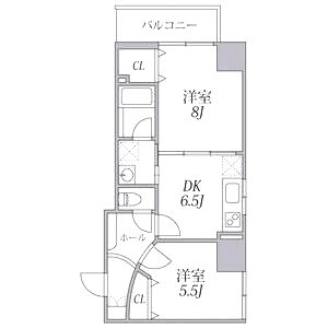 Zeus難波CUBEの間取り図