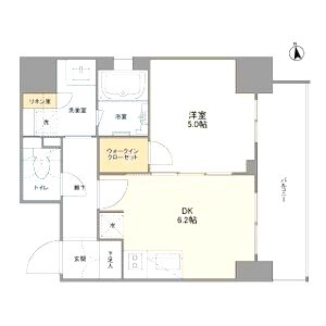 エステムコート北堀江IIの間取り図
