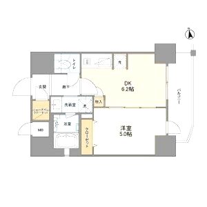 エステムコート北堀江IIの間取り図