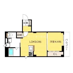 Plaisirdeux京町堀の間取り図