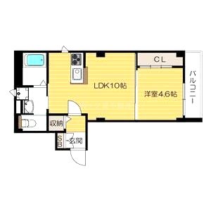 Plaisirdeux京町堀の間取り図