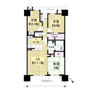 ザ・プレイス中百舌鳥EASTの間取り図