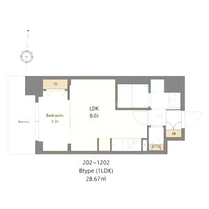 S-RESIDENCE難波西alterの間取り図