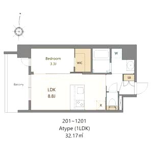 S-RESIDENCE難波西alterの間取り図