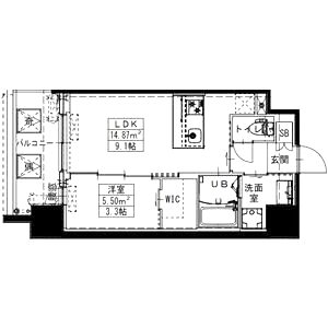 S-RESIDENCE難波西alterの間取り図