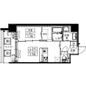S-RESIDENCE難波西alterの間取り図