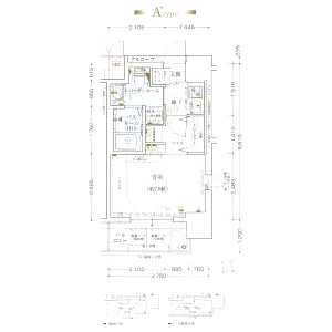エステムコート三宮駅前IIIマジェスティの間取り図