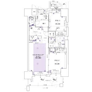 エステムコート谷町四丁目の間取り図