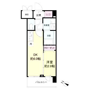 ブランシエスタ西京極の間取り図