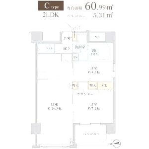 Parkhouse南森町の間取り図