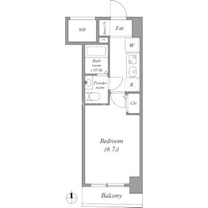 SERENiTE本町refletの間取り図