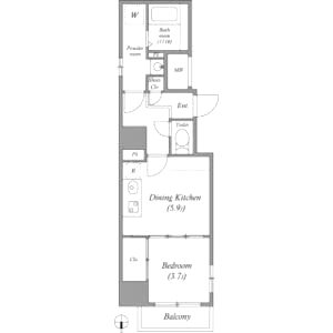 SERENiTE本町refletの間取り図