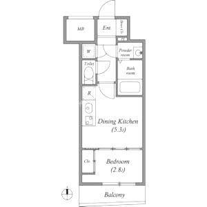 SERENiTE本町refletの間取り図
