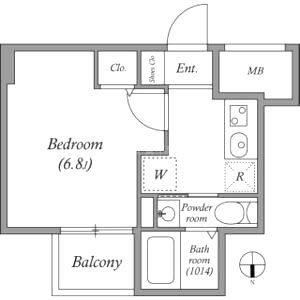 SERENiTE本町refletの間取り図