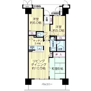 ガーデンフラッツ豊中旭ヶ丘の間取り図